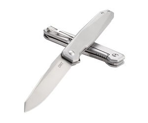 CRKT FACET SILVER 3.37" PLAIN EDGE