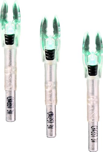 NOCKTURNAL SHIFT LIGHTED NOCK - UNIVERSAL GREEN 3PK
