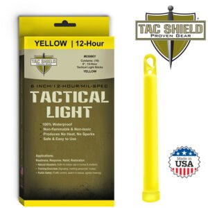 Tactical 12 Hour Light Stick 10 Pack Yellow 6 inch
