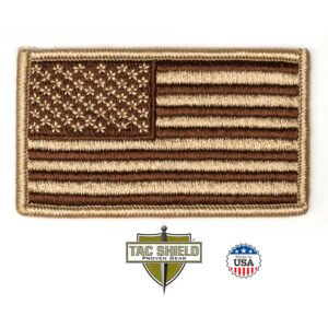 American Flag Patch Coyote Subdued 3 1/4in x 1 13/16in
