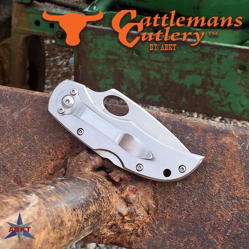 ABKT CATTLEMANS CUTLERY DUECE - LOCKBACK 2.5" BLADE W/ CLIP - Image 2