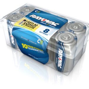 RAY-O-VAC ALKALINE BATTERY C 8PK