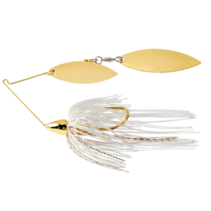 WE GLD DBL WIL SPINNERBAIT WHT GLD