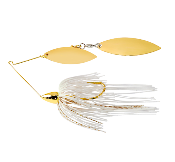 WE GLD DBL WIL SPINNERBAIT WHT GLD