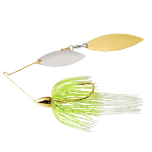 WE GOLD DBL WIL SPINNERBAIT WHT CHT