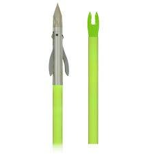 Muzzy Iron 2-Blade Fish Point w Chartreuse Arrow
