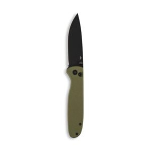 Outdoor Edge Dirk Folding Knife 3-1/4" Drop Point Blade Green