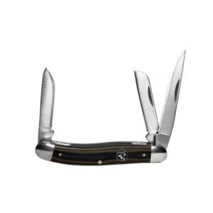 ABKT Cattleman Stockman Cowhand Series Knife 3 Blades Brown