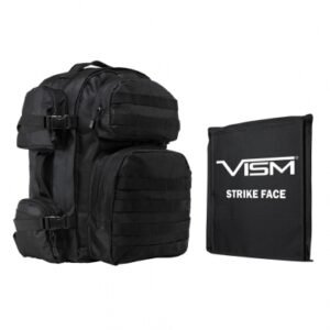 NCSTAR TACTICAL BACKPACK BLACK 6 POCKETS W/ 10'"X2" SOFT BALLISTIC PANEL