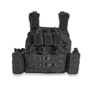 GUARD DOG BODY ARMOR SHEPPARD PLATE CARRIER BLACK ADJUSTABLE WITH MULTIPLE POUCHES