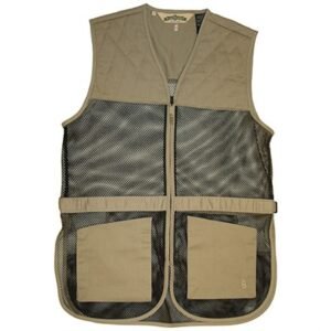 FULL MESH DUAL PAD SHOOTING VEST KHAKI L
