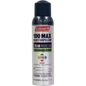 Coleman Max Insect Repellent 4oz-100% Deet Continuous Spray