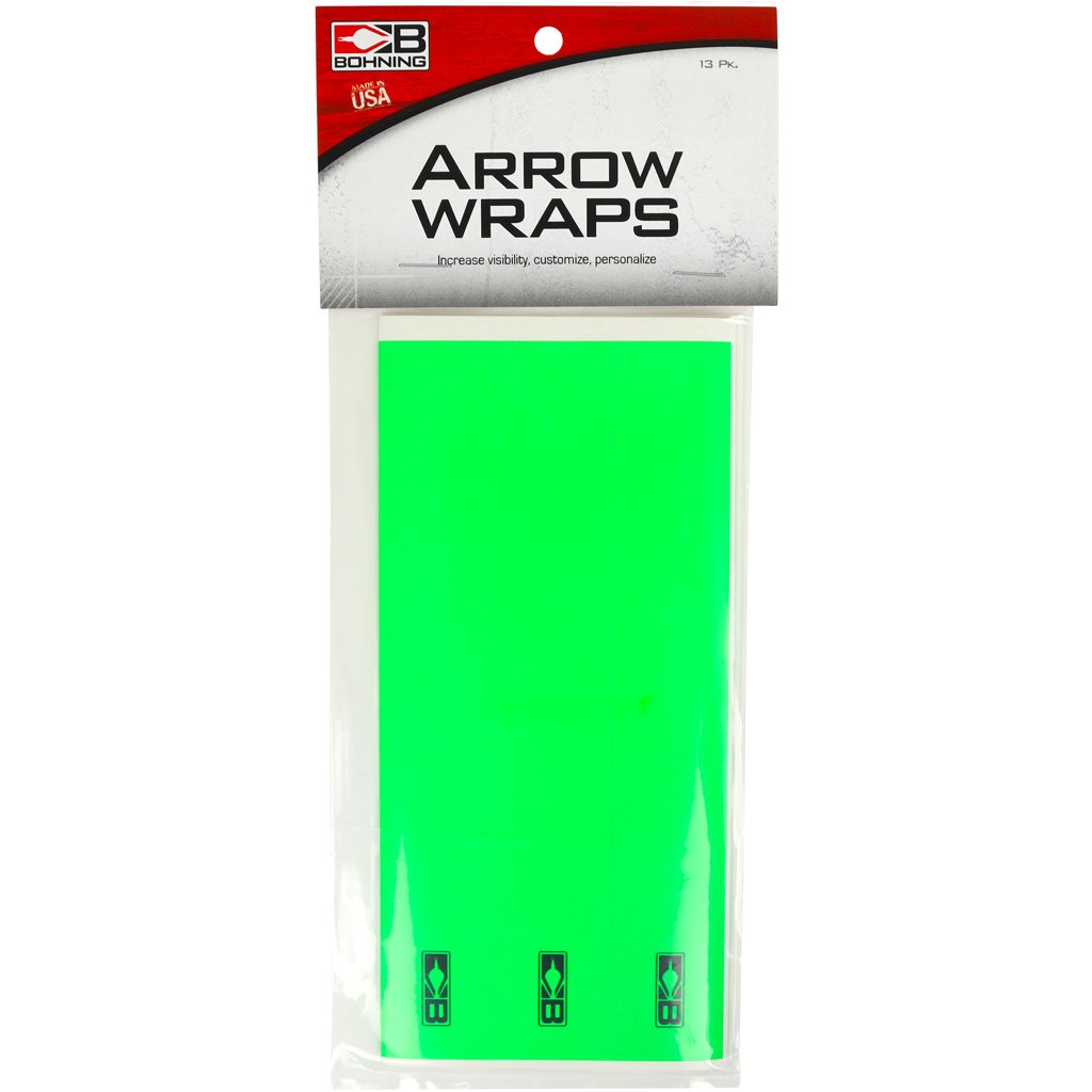Bohning Arrow Wraps Neon Green 7 in. Standard 13 pk.