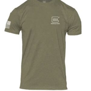 GLOCK PERFECTION FLAG TEE - SHORT SLEEVE T SHIRT LG GREEN