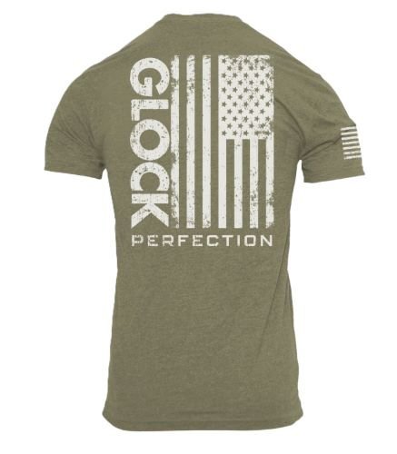 GLOCK PERFECTION FLAG TEE - SHORT SLEEVE T SHIRT XL GREEN - Image 2