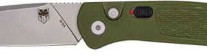 COBRATEC RECON PUSH BUTTON - AUTO 3.12" OD GREEN G10