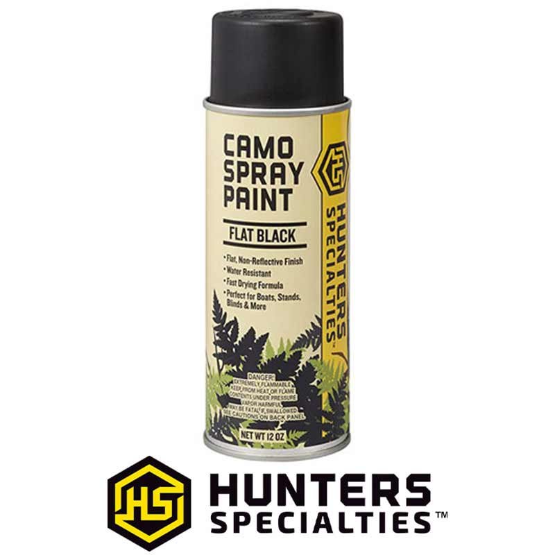 Permanent Camo Spray Paint 12 oz Flat Black