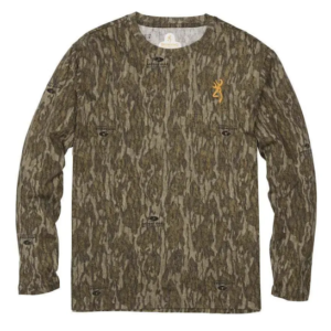 BRN WASATCH JR L/S TEE MOBL LRG
