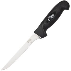 CASE 6" SS FILLET KNIFE BLK RBR HDL