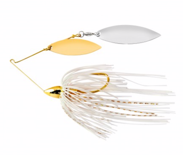 WE GLD DBL WIL SPINNERBAIT WHT GLD