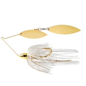 WE GLD DBL WIL SPINNERBAIT WHT GLD
