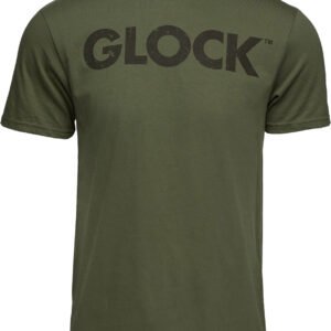 Glock AP96158 Caliber Tee Military Green Ringspun Cotton Short Sleeve Large