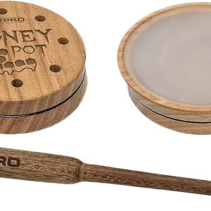 Foxpro HPCRYSTAL Honey Pot Friction Call Turkey Sounds Attracts Turkeys Natural Honey Locust Wood/Crystal