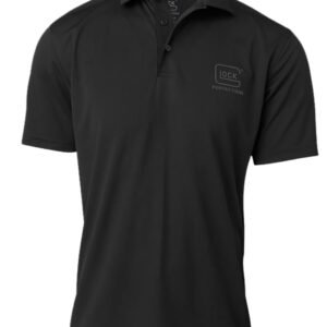 Glock AP96215 Glock Perfection Polo  Black Polyester Mesh Short Sleeve 2XL