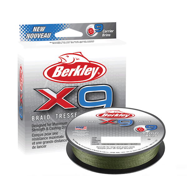 BERK X9 BRAID 330YD LO VIS GRN 30#